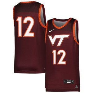 #12 Virginia Tech Hokies Nike Youth Icon Replica Basketball Jersey - Maroon