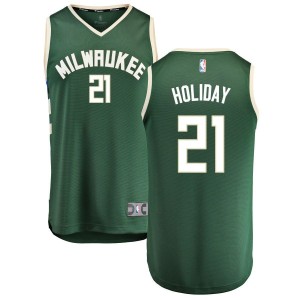 Jrue Holiday Milwaukee Bucks Fanatics Branded Fast Break Replica Jersey Hunter Green - Icon Edition