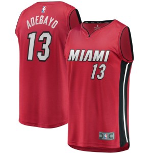 Youth Fanatics Branded Bam Adebayo Red Miami Heat Fast Break Replica Player Jersey - Statement Edition