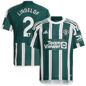 Victor Lindelof Manchester United adidas Youth 2023/24 Away Replica Player Jersey - Green