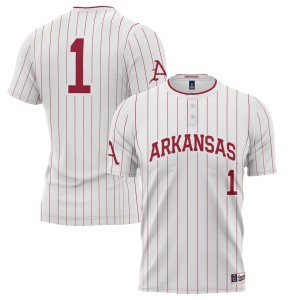 #1 Arkansas Razorbacks ProSphere Unisex Softball Jersey - White