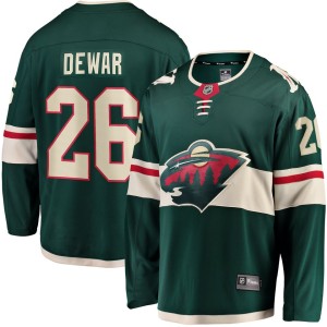 Connor Dewar Minnesota Wild Fanatics Branded Home Breakaway Player Jersey - Green