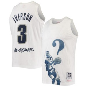 Allen Iverson Georgetown Hoyas Mitchell & Ness The Answer Replica Jersey - White