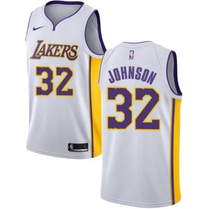 Men's Los Angeles Lakers Magic Johnson Association Jersey - White