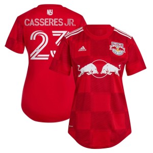 Cristian Casseres Jr. New York Red Bulls adidas Women's 2022 1Ritmo Replica Player Jersey - Red