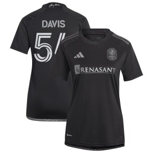Sean Davis Nashville SC adidas Women's 2023 Man In Black Kit Replica Jersey - Black