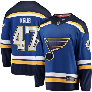Men's Fanatics Branded Torey Krug Blue St. Louis Blues Home Premier Breakaway Player Jersey