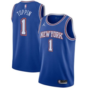 Men's New York Knicks Obi Toppin Statement Edition Jersey - Blue