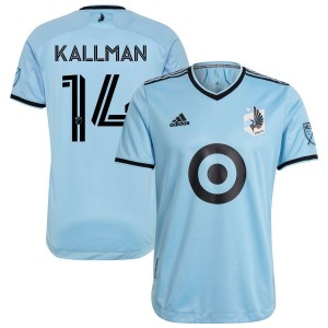 Brent Kallman Minnesota United FC adidas 2021 The River Kit Authentic Jersey - Light Blue