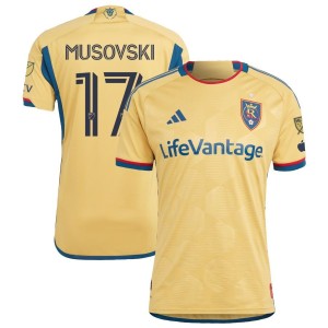 Danny Musovski Real Salt Lake adidas 2023 The Beehive State Kit Authentic Jersey - Gold