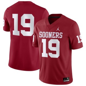 #19 Oklahoma Sooners Jordan Brand Game Jersey - Crimson