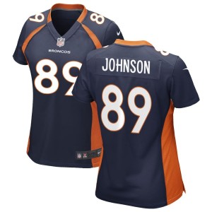 Brandon Johnson Denver Broncos Nike Women's Alternate Game Jersey - Navy