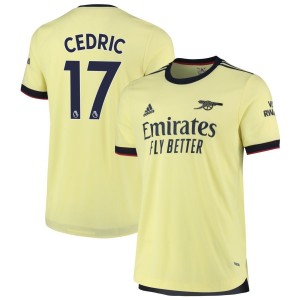Cedric Soares Cedric Arsenal adidas 2021 Away Authentic Jersey - Pearl Citrine