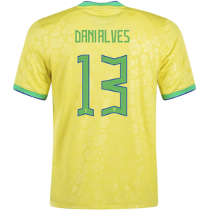 Brazil Dani Alves Home Jersey 2022 World Cup Kit