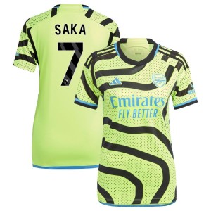 Bukayo Saka  Arsenal adidas Women's 2023/24 Away Replica Jersey - Yellow