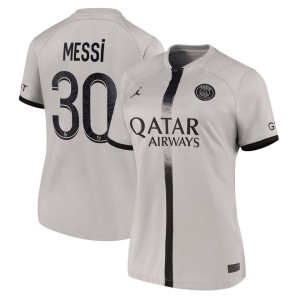 Lionel Messi Paris Saint-Germain Nike Women's 2022/23 Away Breathe Stadium Replica Player Jersey - Black