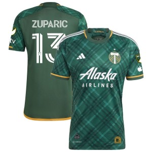Dario Zuparic Portland Timbers adidas 2023 Portland Plaid Kit Authentic Jersey - Green