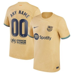 Barcelona Nike Youth 2022/23 Away Replica Custom Jersey - Yellow