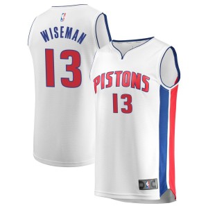 James Wiseman Detroit Pistons Fanatics Branded Fast Break Replica Jersey White - Association Edition
