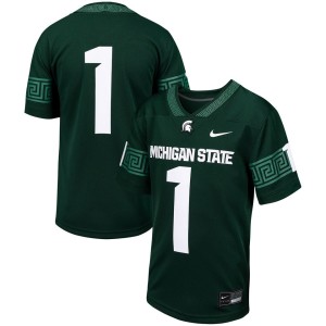 #1 Michigan State Spartans Nike Youth Football Game Jersey - Green