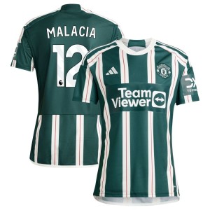 Tyrell Malacia  Manchester United adidas 2023/24 Away Replica Jersey - Green