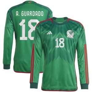 Andres Guardado Mexico National Team adidas 2022/23 Home Replica Long Sleeve Jersey - Green