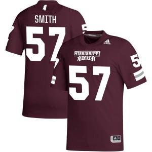 Cole Smith Mississippi State Bulldogs adidas NIL Replica Football Jersey - Maroon