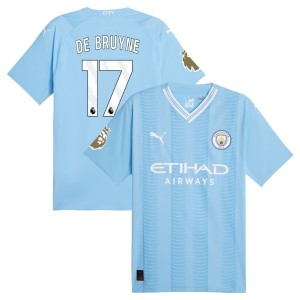 Kevin De Bruyne Manchester City Puma 2023/24 Authentic Jersey - Sky Blue