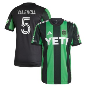 Jhojan Valencia Austin FC adidas 2021 Primary Authentic Player Jersey - Black