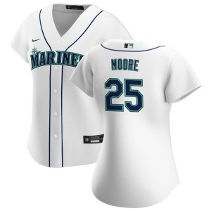 Dylan Moore Seattle Mariners Nike Women's Home Replica Jersey - White