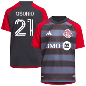 Jonathan Osorio Toronto FC adidas Youth 2023 Club Kit Replica Jersey - Gray
