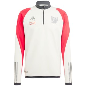 adidas 2023 MLS All-Star Game x Marvel Training AEROREADY Quarter-Zip Top - White/Red