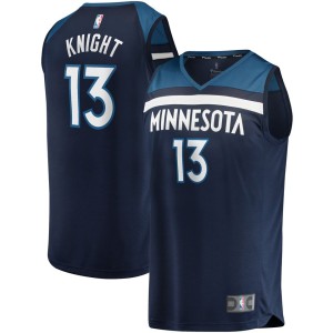 Youth Fanatics Branded Nathan Knight Navy Minnesota Timberwolves 2021/22 Fast Break Replica Jersey - Icon Edition