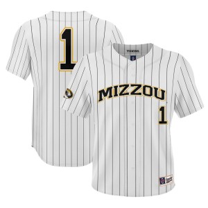 #1 Missouri Tigers ProSphere Youth Baseball Jersey - White