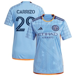 Maximo Carrizo New York City FC adidas Women's 2023 The Interboro Kit Replica Jersey - Light Blue