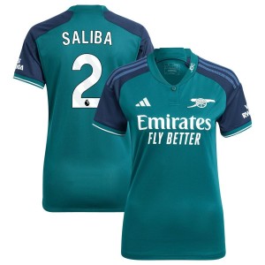 William Saliba  Arsenal adidas Women's 2023/24 Third Replica Jersey - Green