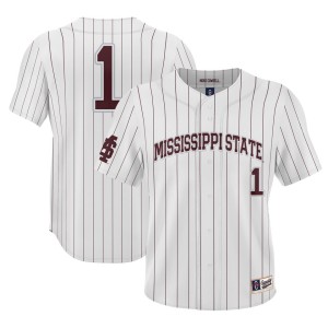 #1 Mississippi State Bulldogs ProSphere Youth Baseball Jersey - White