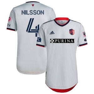 Joakim Nilsson St. Louis City SC adidas 2023 The Spirit Kit Authentic Jersey - Gray