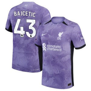Stefan Bajcetic  Liverpool Nike 2023/24 Third Vapor Match Authentic Player Jersey - Purple