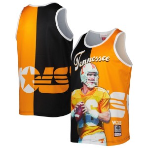 Peyton Manning Tennessee Volunteers Mitchell & Ness Sublimated Player Tank Top - Black/Tennessee Orange