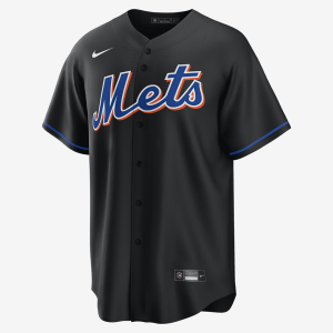 MLB New York Mets (Francisco Lindor) Men's Replica Baseball Jersey - Black