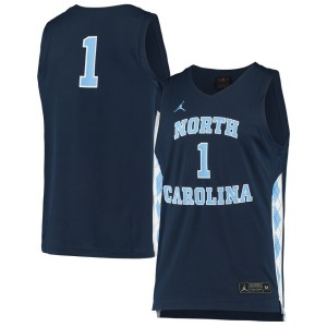 #1 North Carolina Tar Heels Jordan Brand Unisex Replica Basketball Jersey - Navy