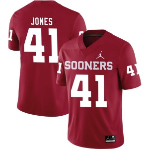 Emmett Jones Oklahoma Sooners Jordan Brand NIL Replica Football Jersey - Crimson