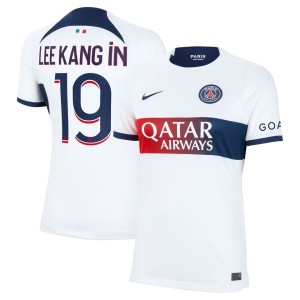 Lee Kang In Paris Saint-Germain Nike Women's 2023/24 Away Stadium Replica Player Jersey - White
