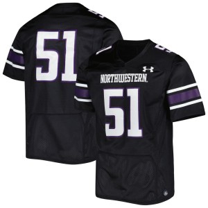 #51 Northwestern Wildcats Under Armour Premier Limited Jersey - Black
