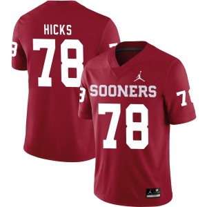 Marcus Hicks Oklahoma Sooners Jordan Brand NIL Replica Football Jersey - Crimson