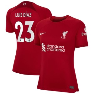 Luis Diaz Liverpool Nike Women's 2022/23 Home Breathe Stadium Replica Player Jersey - Red