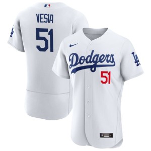 Alex Vesia Los Angeles Dodgers Nike Home Authentic Patch Jersey - White