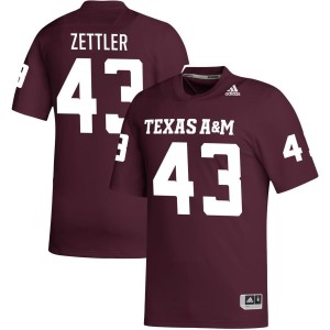 Alex Zettler Texas A&M Aggies adidas NIL Replica Football Jersey - Maroon