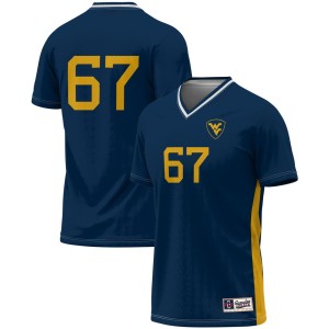 #67 West Virginia Mountaineers ProSphere Youth Women's Soccer Fashion Jersey - Navy